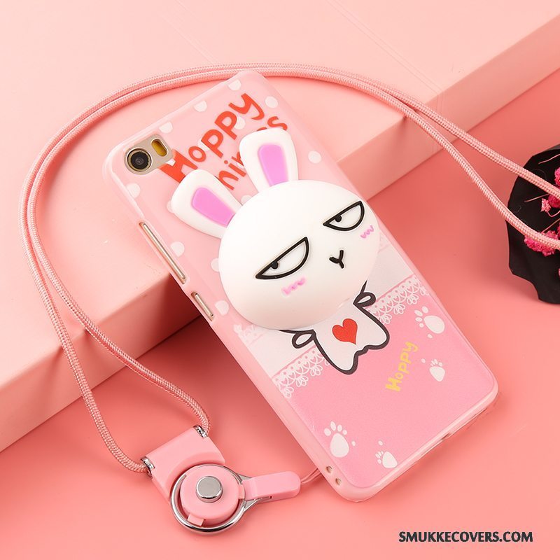 Etui Samsung Galaxy Note 4 Blød Lyserød Anti-fald, Cover Samsung Galaxy Note 4 Cartoon Telefonhængende Ornamenter