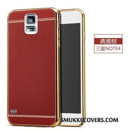 Etui Samsung Galaxy Note 4 Blød Tynd Lyserød, Cover Samsung Galaxy Note 4 Beskyttelse Telefonanti-fald