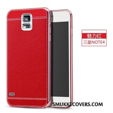 Etui Samsung Galaxy Note 4 Blød Tynd Lyserød, Cover Samsung Galaxy Note 4 Beskyttelse Telefonanti-fald