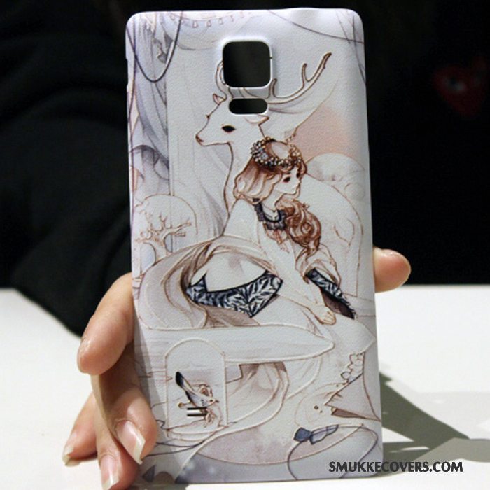 Etui Samsung Galaxy Note 4 Cartoon Smuk Bagdæksel, Cover Samsung Galaxy Note 4 Beskyttelse Sort Telefon
