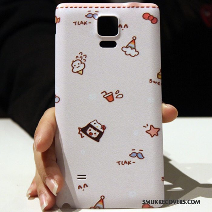 Etui Samsung Galaxy Note 4 Cartoon Smuk Bagdæksel, Cover Samsung Galaxy Note 4 Beskyttelse Sort Telefon