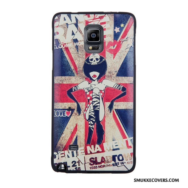 Etui Samsung Galaxy Note 4 Cartoon Telefonhærdning, Cover Samsung Galaxy Note 4 Farve Skærmbeskyttelse