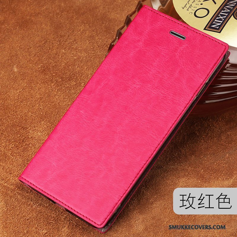 Etui Samsung Galaxy Note 4 Folio Sort Telefon, Cover Samsung Galaxy Note 4 Luksus Anti-fald Simple
