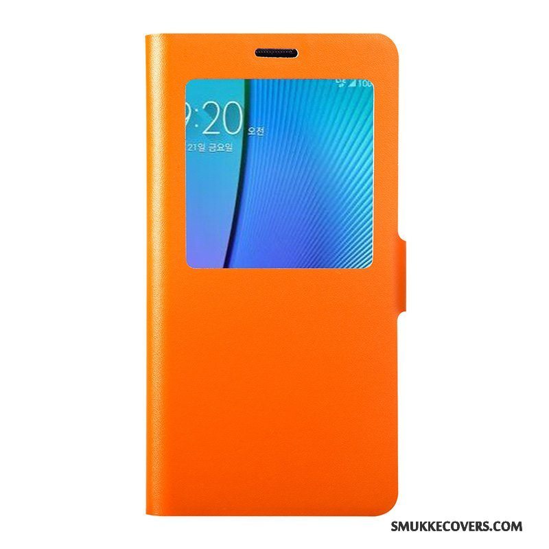 Etui Samsung Galaxy Note 4 Læder Blå Telefon, Cover Samsung Galaxy Note 4 Folio