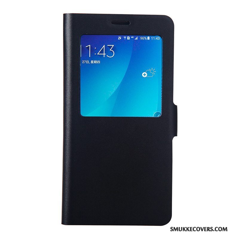 Etui Samsung Galaxy Note 4 Læder Blå Telefon, Cover Samsung Galaxy Note 4 Folio