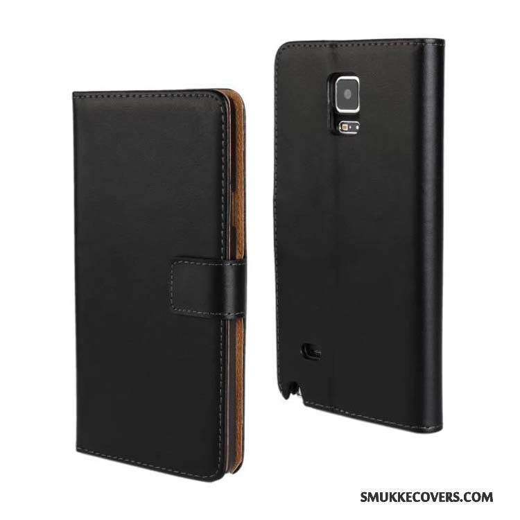 Etui Samsung Galaxy Note 4 Læder Grøn Telefon, Cover Samsung Galaxy Note 4 Beskyttelse