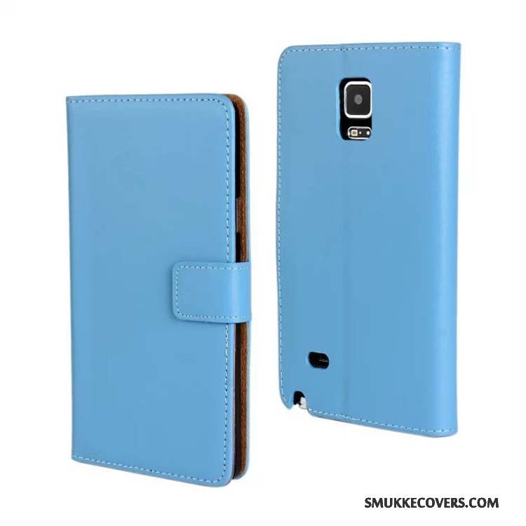 Etui Samsung Galaxy Note 4 Læder Grøn Telefon, Cover Samsung Galaxy Note 4 Beskyttelse