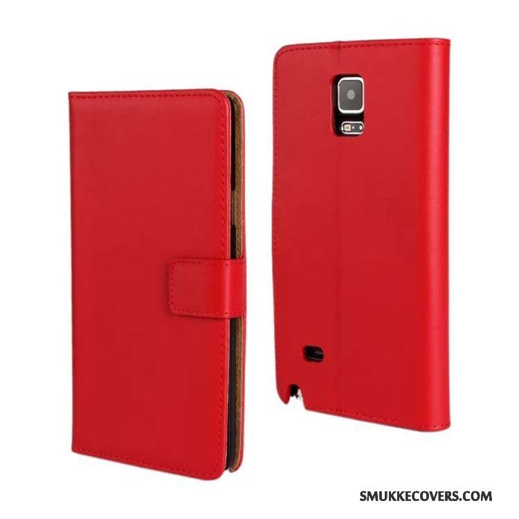 Etui Samsung Galaxy Note 4 Læder Grøn Telefon, Cover Samsung Galaxy Note 4 Beskyttelse