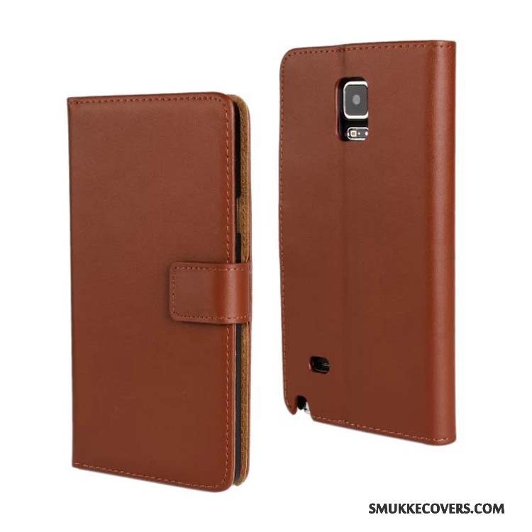 Etui Samsung Galaxy Note 4 Læder Grøn Telefon, Cover Samsung Galaxy Note 4 Beskyttelse