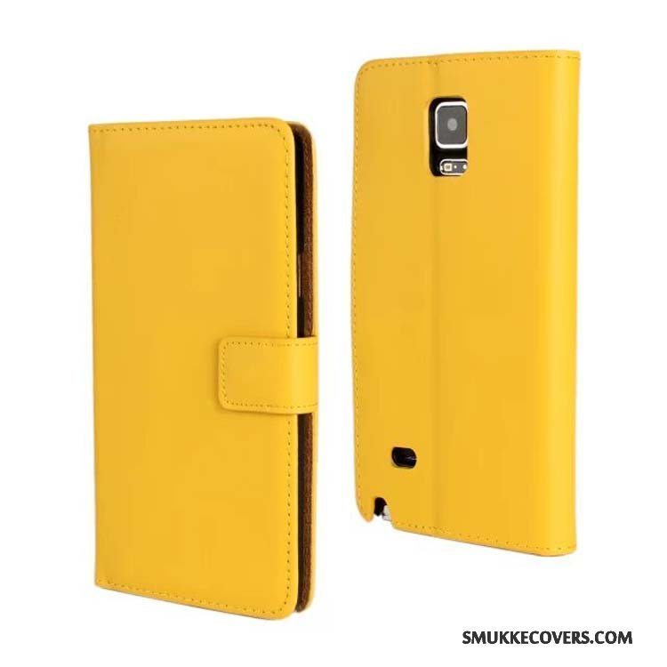 Etui Samsung Galaxy Note 4 Læder Grøn Telefon, Cover Samsung Galaxy Note 4 Beskyttelse