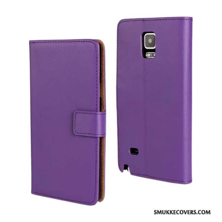 Etui Samsung Galaxy Note 4 Læder Grøn Telefon, Cover Samsung Galaxy Note 4 Beskyttelse