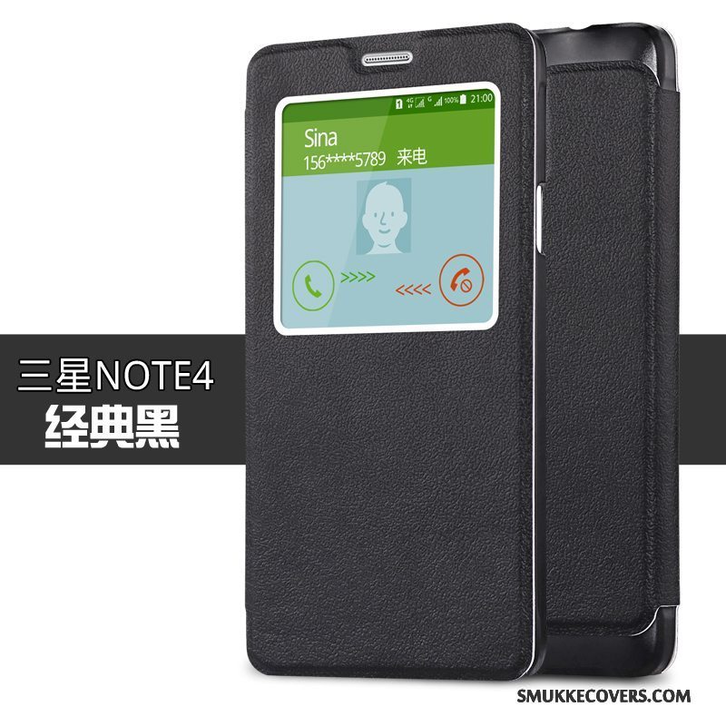 Etui Samsung Galaxy Note 4 Læder Telefonanti-fald, Cover Samsung Galaxy Note 4 Folio