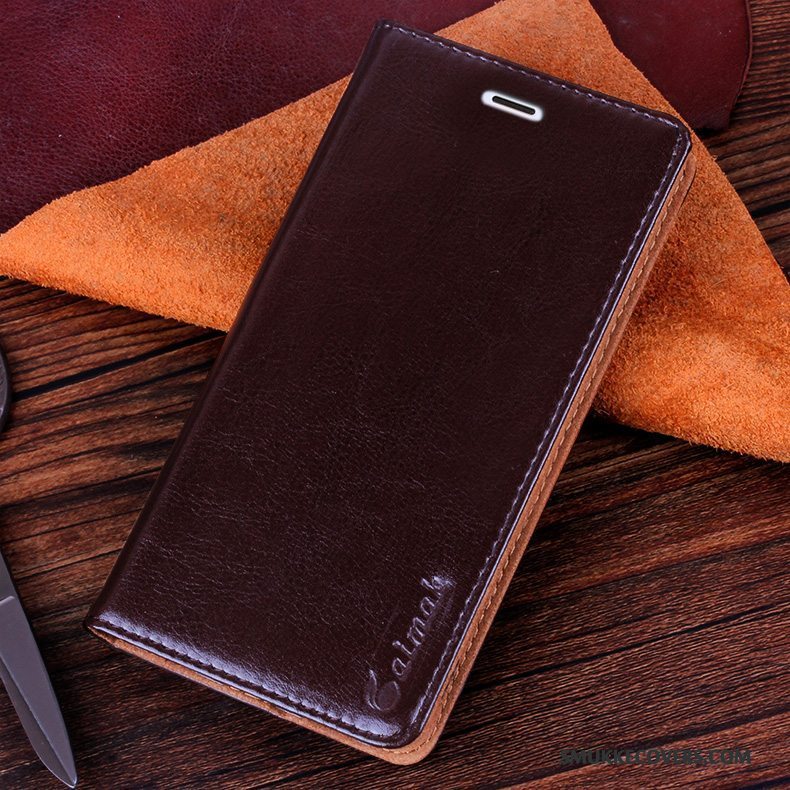 Etui Samsung Galaxy Note 4 Læder Telefonguld, Cover Samsung Galaxy Note 4 Beskyttelse