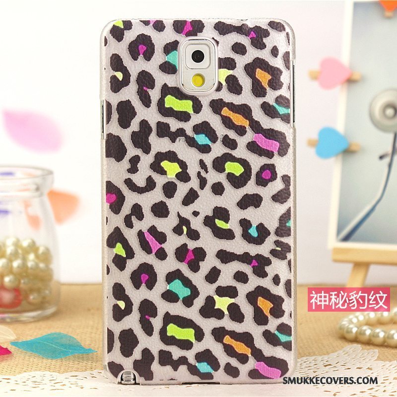 Etui Samsung Galaxy Note 4 Læder Telefonhård, Cover Samsung Galaxy Note 4 Malet Mønster Lyserød