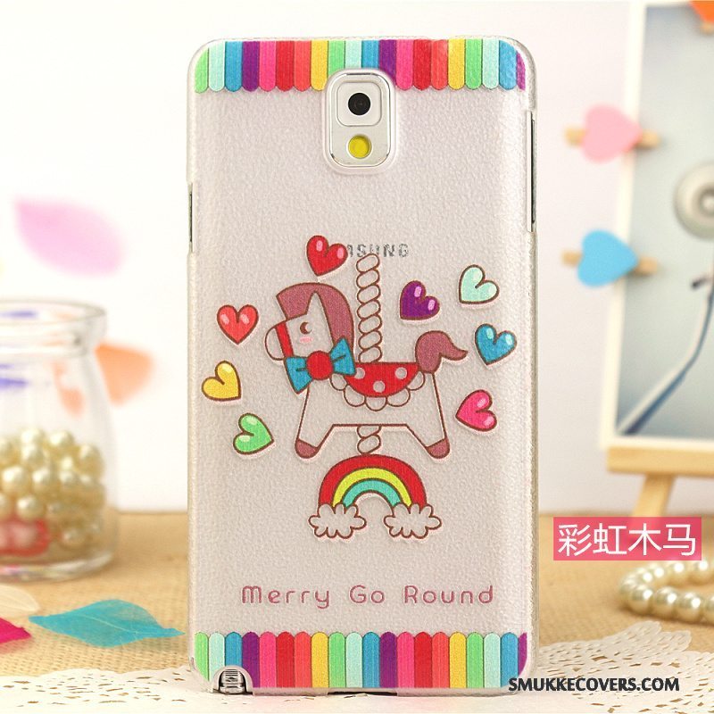 Etui Samsung Galaxy Note 4 Læder Telefonhård, Cover Samsung Galaxy Note 4 Malet Mønster Lyserød