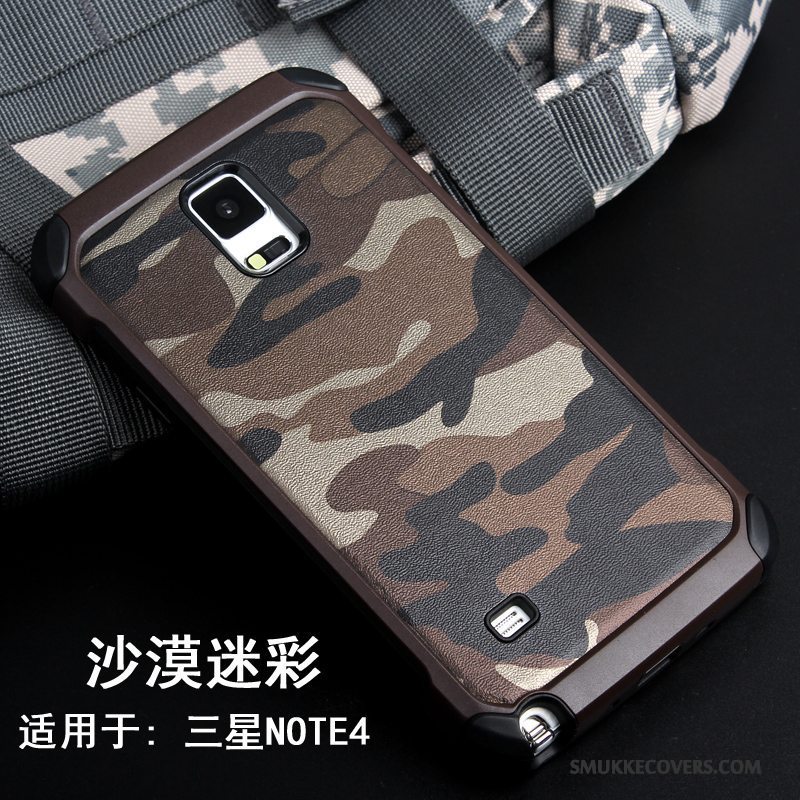 Etui Samsung Galaxy Note 4 Silikone Anti-fald Af Personlighed, Cover Samsung Galaxy Note 4 Kreativ Telefoncamouflage