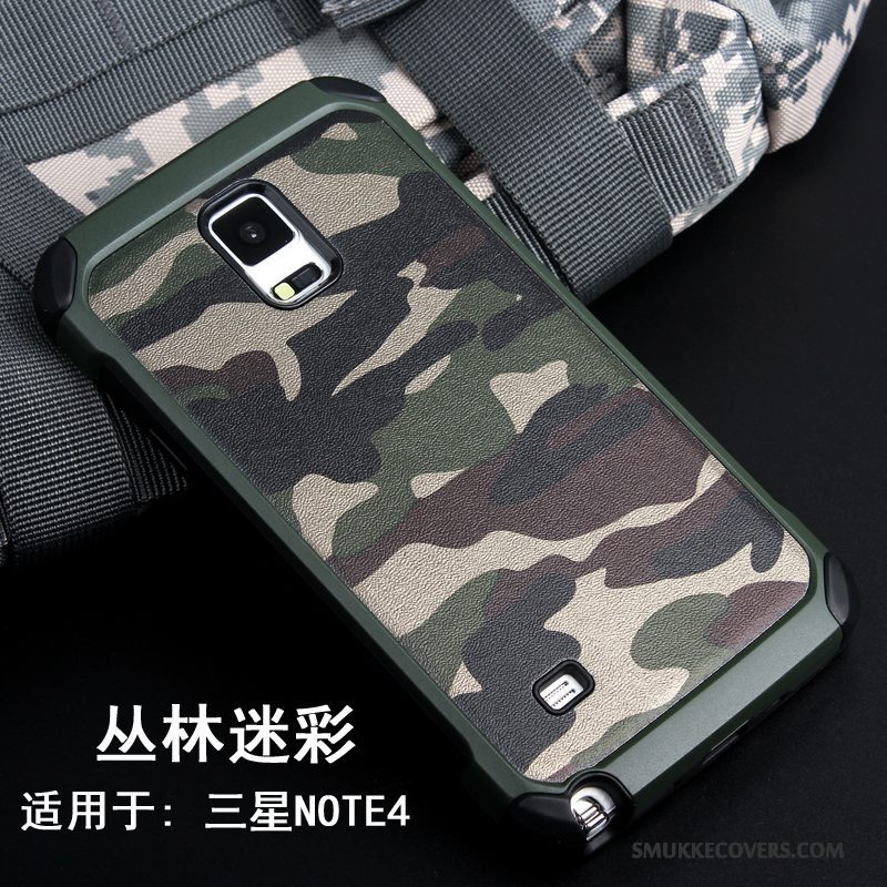 Etui Samsung Galaxy Note 4 Silikone Anti-fald Af Personlighed, Cover Samsung Galaxy Note 4 Kreativ Telefoncamouflage