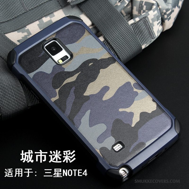 Etui Samsung Galaxy Note 4 Silikone Anti-fald Af Personlighed, Cover Samsung Galaxy Note 4 Kreativ Telefoncamouflage