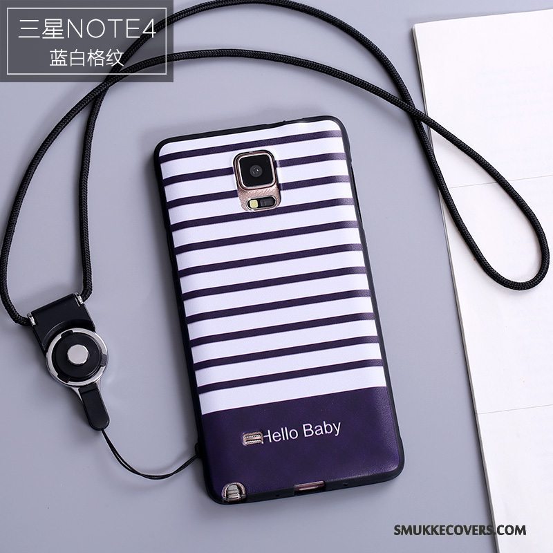 Etui Samsung Galaxy Note 4 Silikone Hængende Ornamenter Af Personlighed, Cover Samsung Galaxy Note 4 Farve Telefonanti-fald