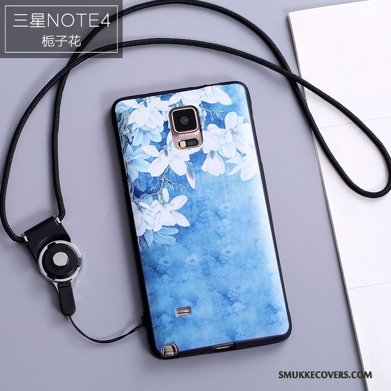 Etui Samsung Galaxy Note 4 Silikone Hængende Ornamenter Af Personlighed, Cover Samsung Galaxy Note 4 Farve Telefonanti-fald