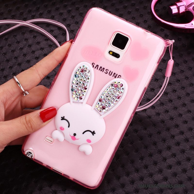 Etui Samsung Galaxy Note 4 Silikone Lilla Pels Bold, Cover Samsung Galaxy Note 4 Strass Telefonkanin