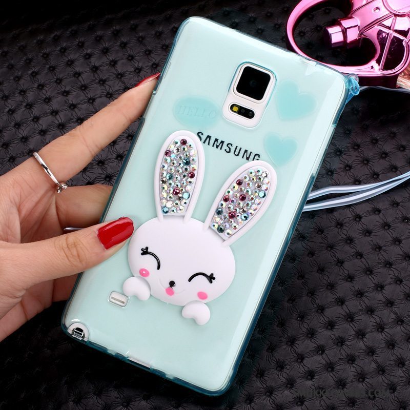 Etui Samsung Galaxy Note 4 Silikone Lilla Pels Bold, Cover Samsung Galaxy Note 4 Strass Telefonkanin