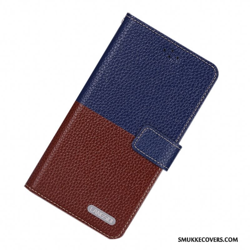 Etui Samsung Galaxy Note 4 Silikone Simple Telefon, Cover Samsung Galaxy Note 4 Folio Mørkeblå Anti-fald