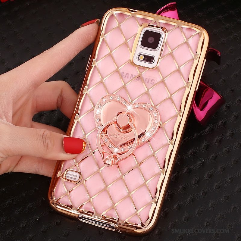 Etui Samsung Galaxy Note 4 Silikone Tynd Ring, Cover Samsung Galaxy Note 4 Beskyttelse Lyserød