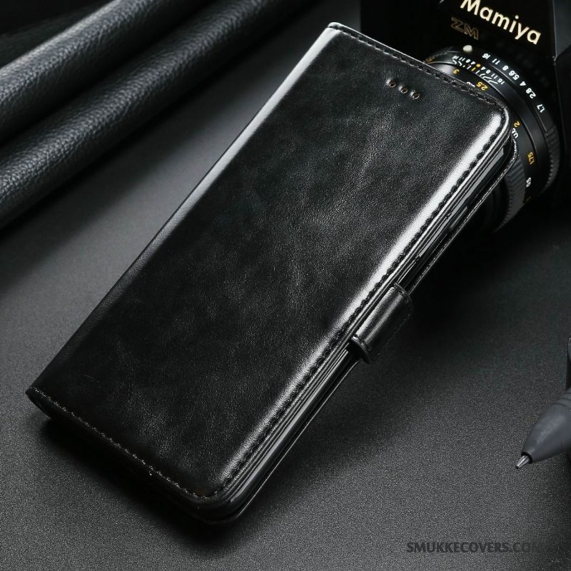 Etui Samsung Galaxy Note 4 Tasker Sort Anti-fald, Cover Samsung Galaxy Note 4 Læder Kort