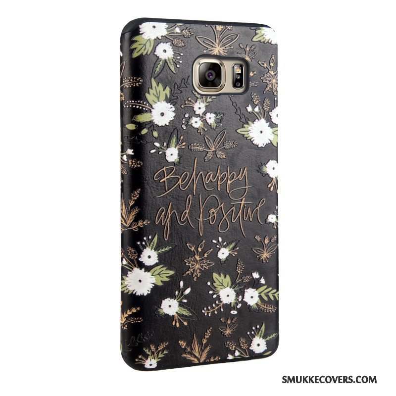 Etui Samsung Galaxy Note 5 Beskyttelse Blå Trend, Cover Samsung Galaxy Note 5 Relief Telefon