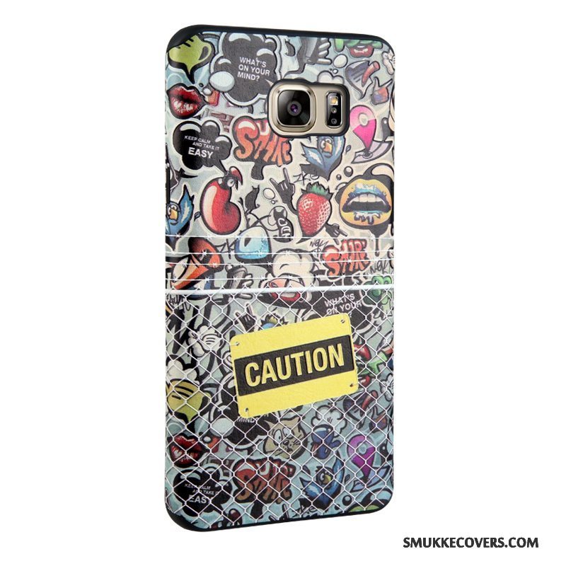 Etui Samsung Galaxy Note 5 Beskyttelse Blå Trend, Cover Samsung Galaxy Note 5 Relief Telefon