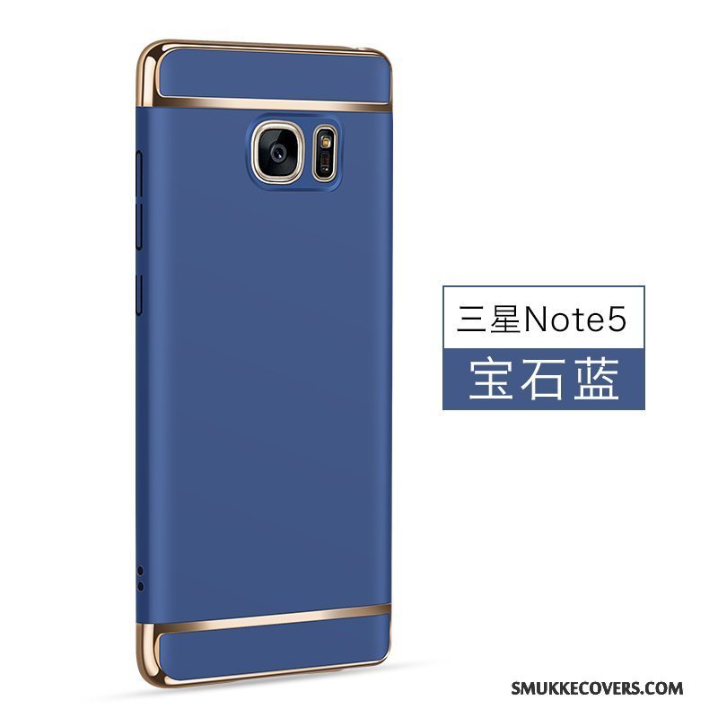 Etui Samsung Galaxy Note 5 Beskyttelse Ny Telefon, Cover Samsung Galaxy Note 5 Nubuck Blå