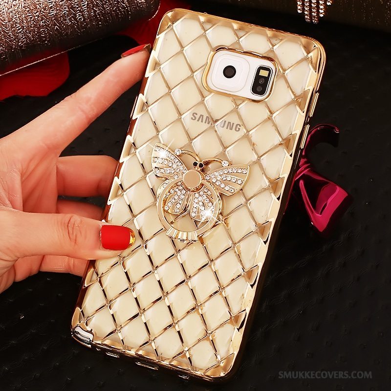 Etui Samsung Galaxy Note 5 Beskyttelse Ring Tynd, Cover Samsung Galaxy Note 5 Strass Lyserød