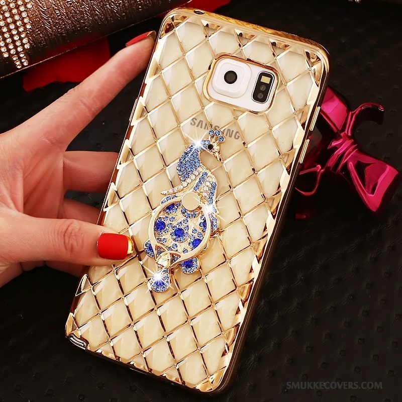 Etui Samsung Galaxy Note 5 Beskyttelse Ring Tynd, Cover Samsung Galaxy Note 5 Strass Lyserød