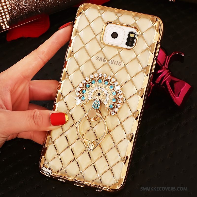 Etui Samsung Galaxy Note 5 Beskyttelse Ring Tynd, Cover Samsung Galaxy Note 5 Strass Lyserød