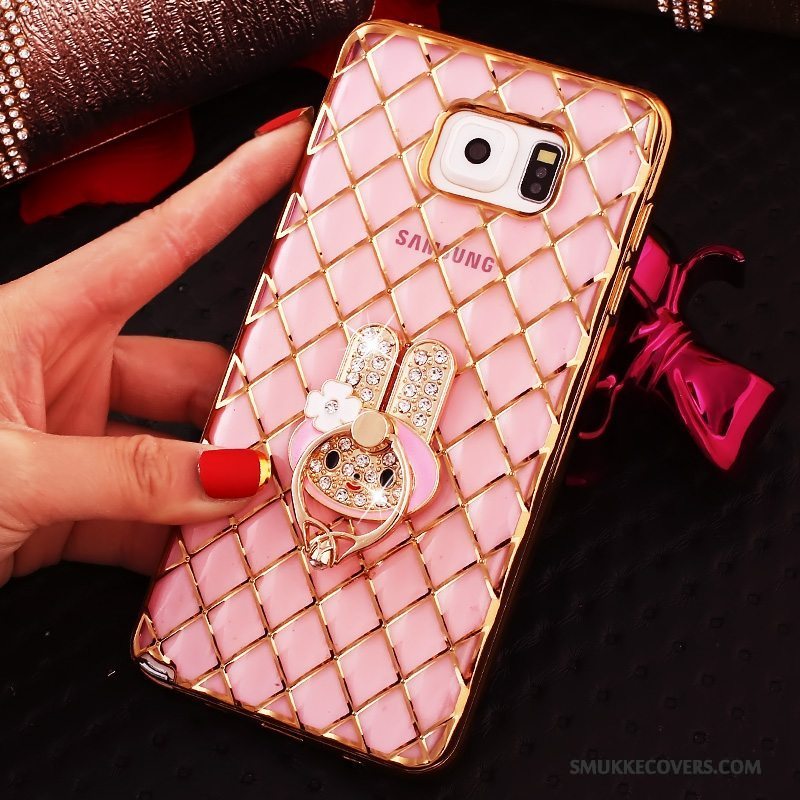 Etui Samsung Galaxy Note 5 Beskyttelse Ring Tynd, Cover Samsung Galaxy Note 5 Strass Lyserød