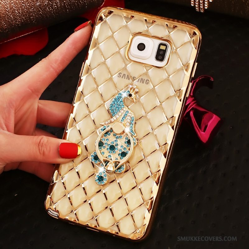 Etui Samsung Galaxy Note 5 Beskyttelse Ring Tynd, Cover Samsung Galaxy Note 5 Strass Lyserød