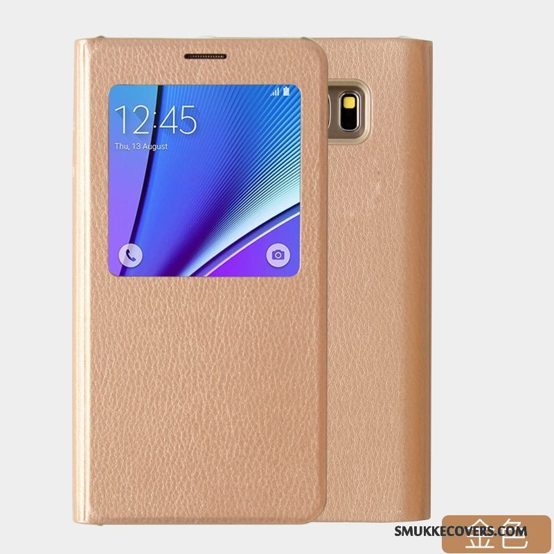 Etui Samsung Galaxy Note 5 Beskyttelse Vækstdvale Telefon, Cover Samsung Galaxy Note 5 Læder Hvid Ny