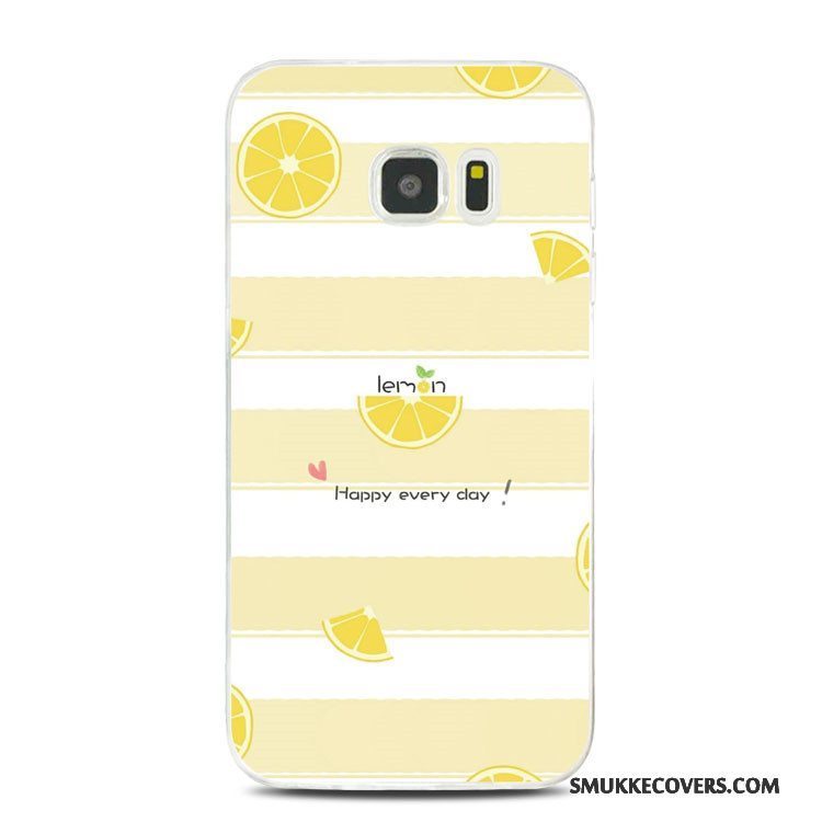 Etui Samsung Galaxy Note 5 Blød Gul Citron, Cover Samsung Galaxy Note 5 Relief Telefon