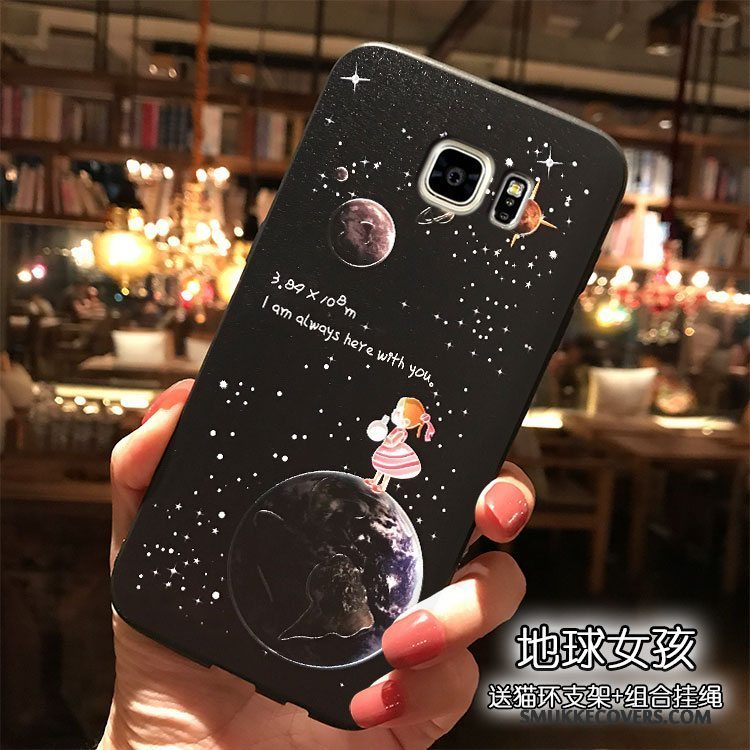 Etui Samsung Galaxy Note 5 Cartoon Hængende Ornamenter Trend, Cover Samsung Galaxy Note 5 Silikone Sort Telefon