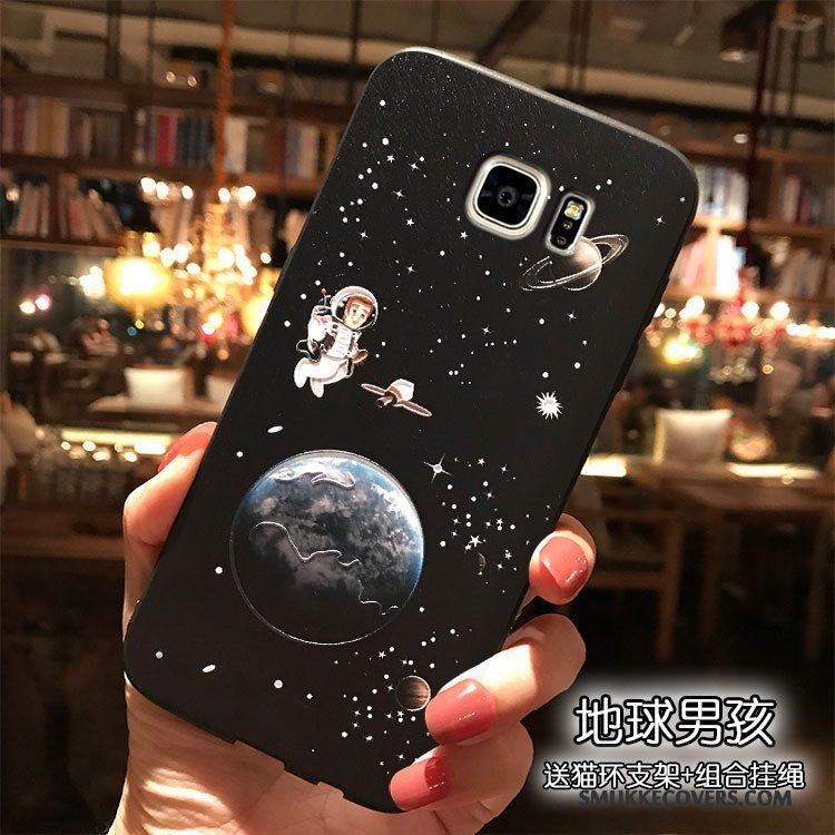 Etui Samsung Galaxy Note 5 Cartoon Hængende Ornamenter Trend, Cover Samsung Galaxy Note 5 Silikone Sort Telefon