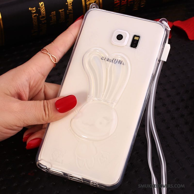 Etui Samsung Galaxy Note 5 Cartoon Telefonlyserød, Cover Samsung Galaxy Note 5 Strass Hængende Ornamenter