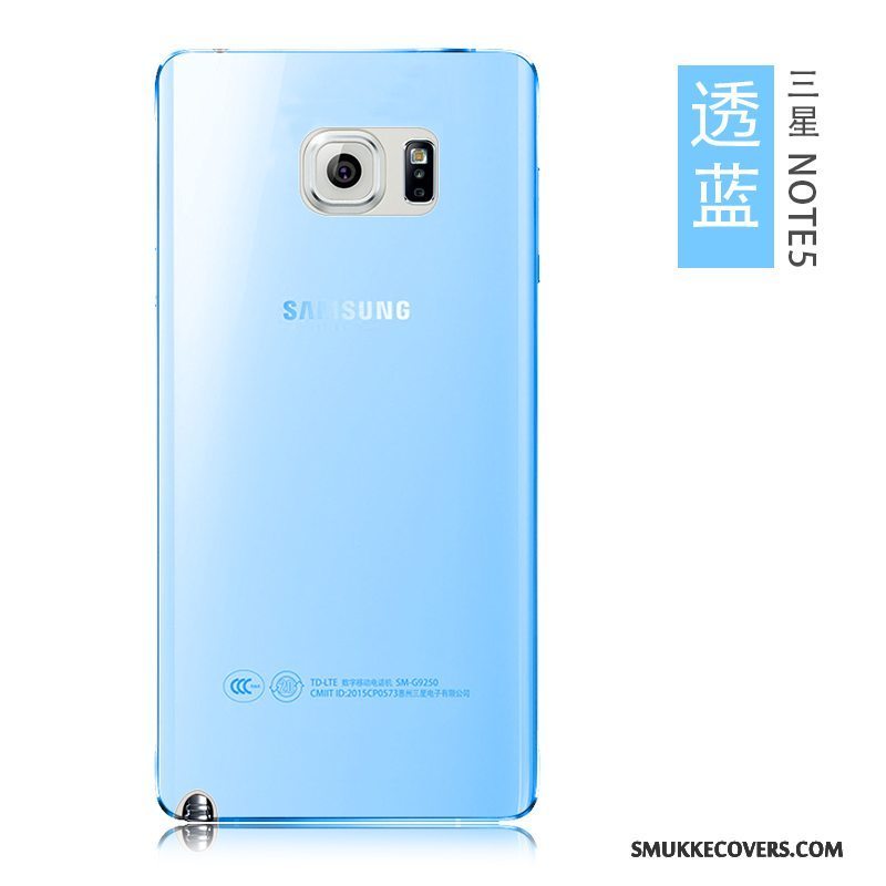 Etui Samsung Galaxy Note 5 Farve Gennemsigtig Telefon, Cover Samsung Galaxy Note 5 Blød Tynd