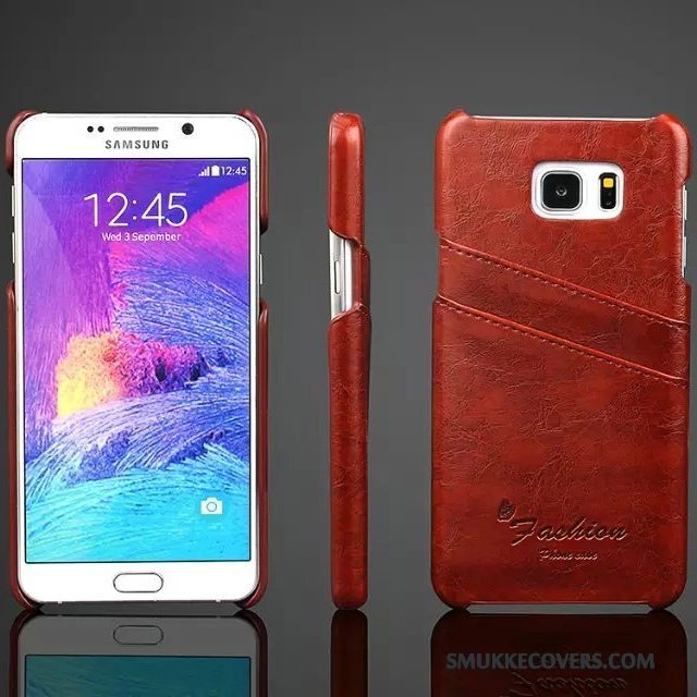 Etui Samsung Galaxy Note 5 Læder Af Personlighed Blå, Cover Samsung Galaxy Note 5 Beskyttelse Bagdæksel Kort