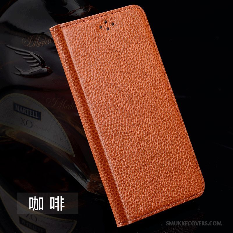 Etui Samsung Galaxy Note 5 Læder Anti-fald Telefon, Cover Samsung Galaxy Note 5 Folio Orange