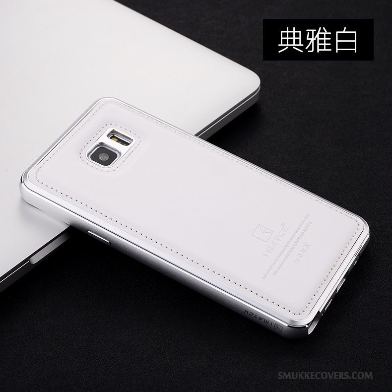 Etui Samsung Galaxy Note 5 Læder Anti-fald Telefon, Cover Samsung Galaxy Note 5 Metal