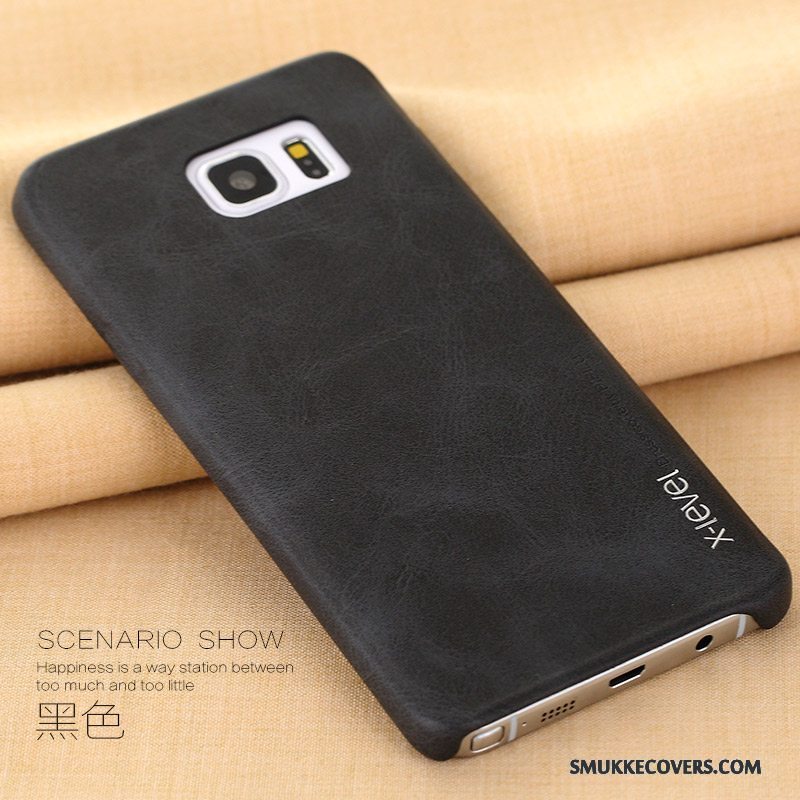 Etui Samsung Galaxy Note 5 Læder Business Brun, Cover Samsung Galaxy Note 5 Beskyttelse Anti-fald Telefon