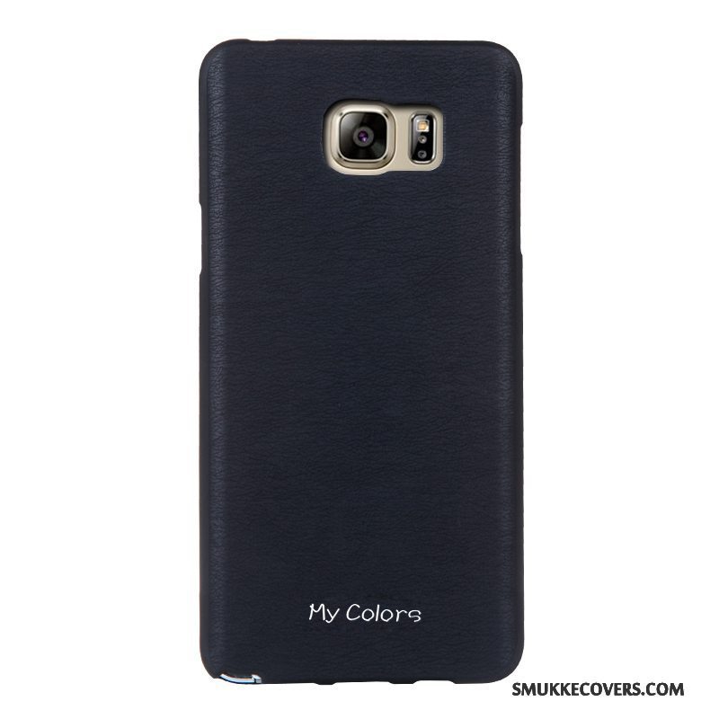 Etui Samsung Galaxy Note 5 Læder Business Telefon, Cover Samsung Galaxy Note 5 Blød Rød