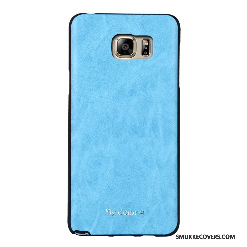 Etui Samsung Galaxy Note 5 Læder Business Telefon, Cover Samsung Galaxy Note 5 Blød Rød