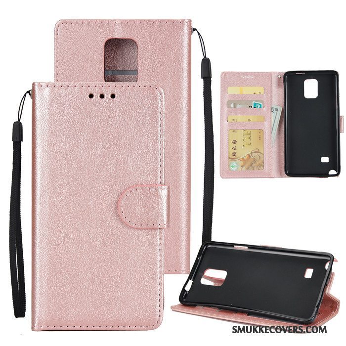 Etui Samsung Galaxy Note 5 Læder Telefonlyserød, Cover Samsung Galaxy Note 5 Beskyttelse Anti-fald Business